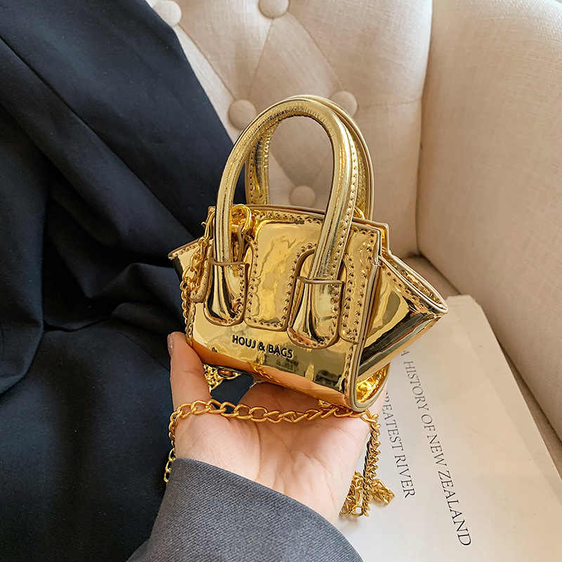 Embroidery Bag - Trendige Mini-Kopfhörertasche Umhängetaschen Goldene Geldbörse Handtaschen