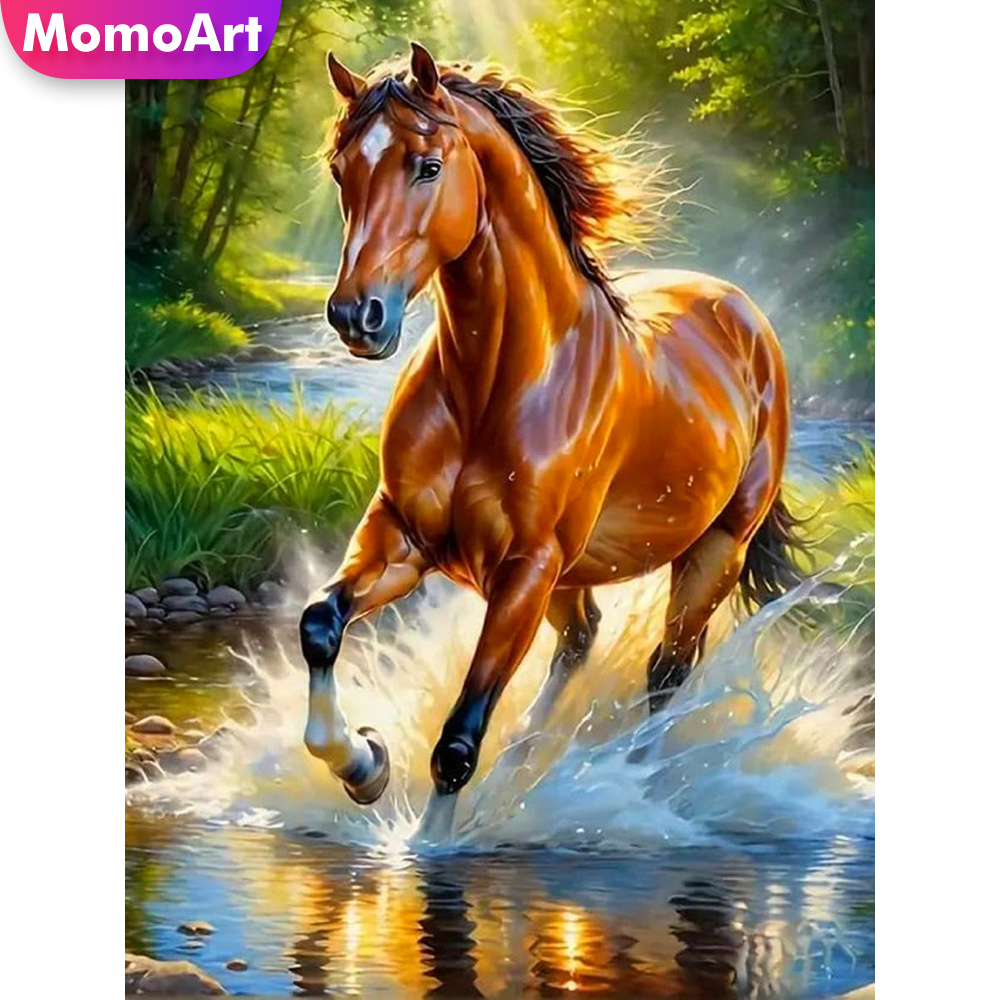 Embroidery Meaning - Momoart 11CT Kreuzstich-Set Tiermotiv Bedruckte Leinwand