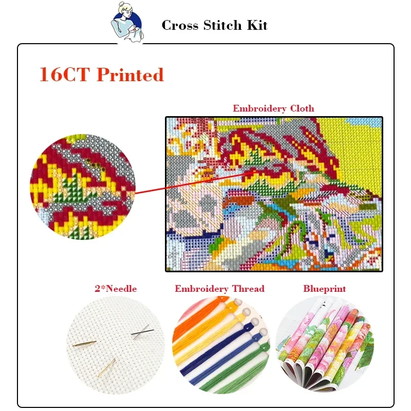 Joy Sunday Kreuzstich-Set, bun – Embroidery Meaning Bewertung und Preis