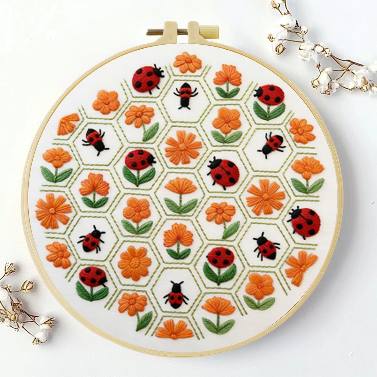 1 Stück 20X20CM/15X15CM 7,87/6 – Embroidery Lady Bug Bewertung und Preis