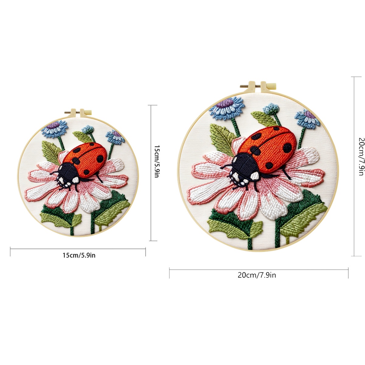 1 Set Marienkäfer auf Gänseblü – Embroidery Lady Bug Bewertung und Preis