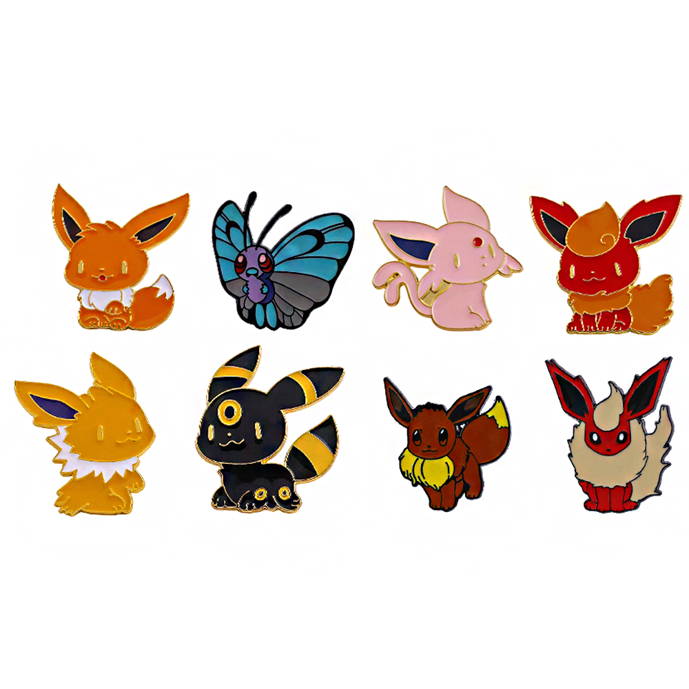 8-teiliges Eevee-Emaille-Pins- – Embroidery Reddit Bewertung und Preis