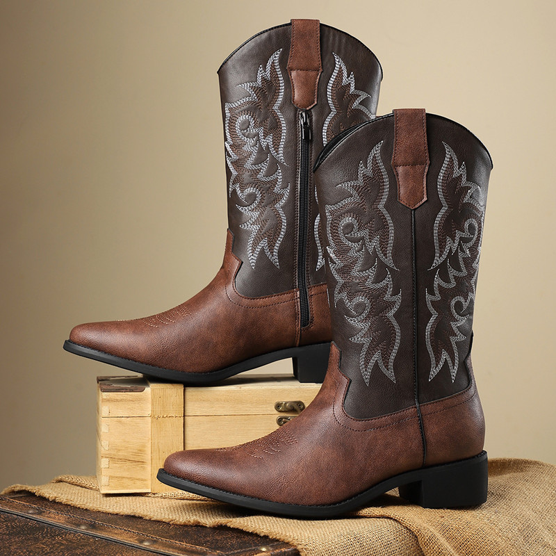 NEUE Herren Hohe Stiefel mit S – Embroidery Garments Bewertung und Preis